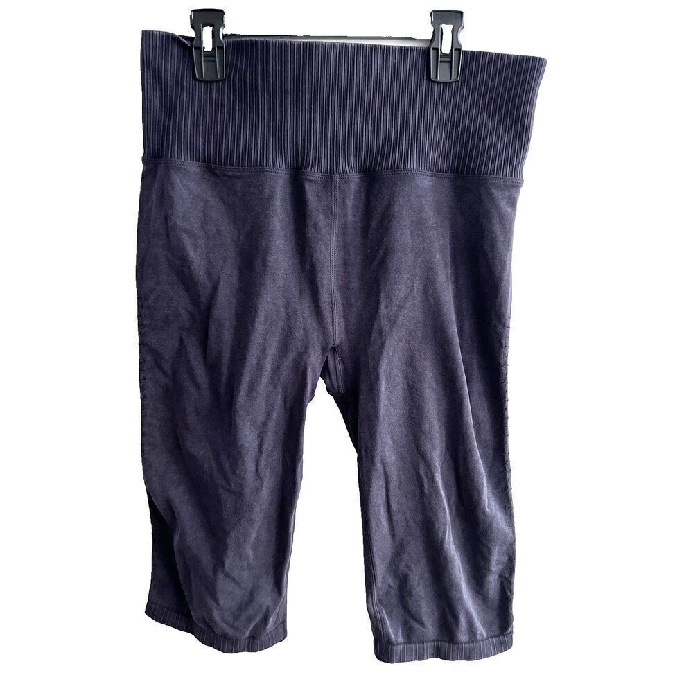 Ododos Butt Lifting High Waist Biker Legging Shorts XL-2XL Navy Blue Textured